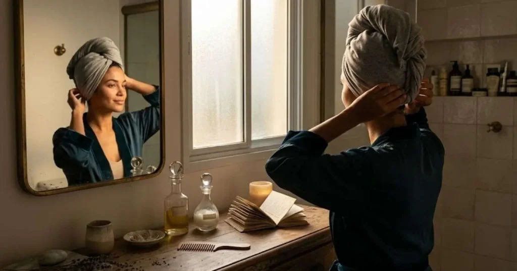 Como eliminar o frizz do cabelo após a lavagem usando apenas uma camiseta de graça