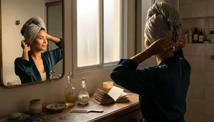 Como eliminar o frizz do cabelo após a lavagem usando apenas uma camiseta de graça
