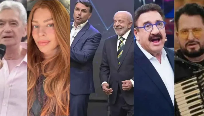 Eleições 2026: artistas e apresentadores dividem apoio entre Lula e Flávio Bolsonaro